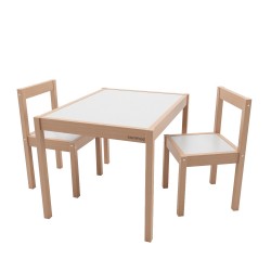 Set masa si 2 scaune, din lemn si MDF, pentru copii,...