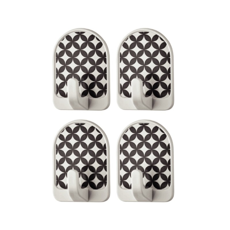 Agatatoare autoadeziva, din plastic, 4buc/set, Qlux L00136 (diverse forme si culori)