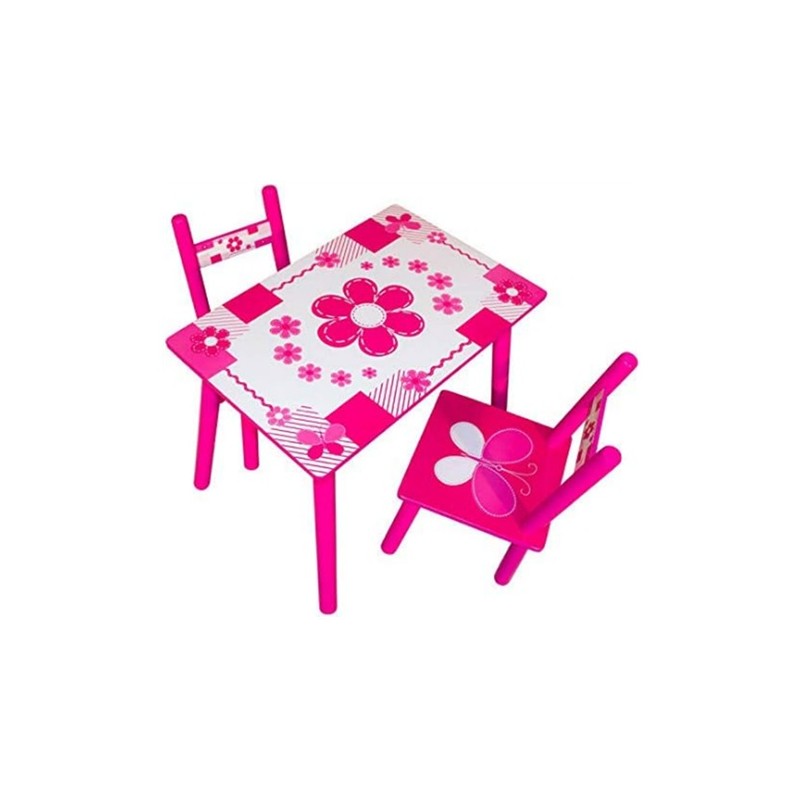 BIROU COPII CU 2 SCAUNE MASA - FUCSHIA