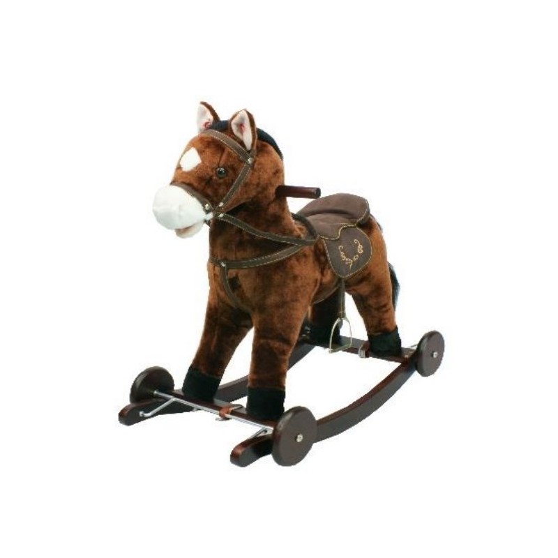 Caluti din plus, cu balansoar din lemn, cu roti , JR607