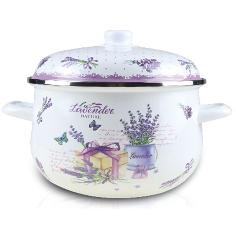 Cratita emailata cu capac , 20 cm, 2.90 l , Grunberg GR2000 (diverse culori)