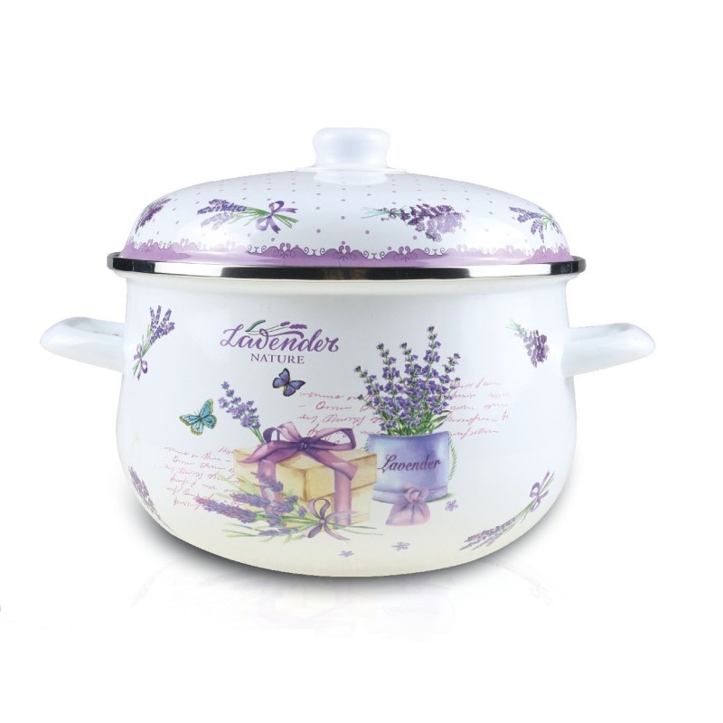 Cratita emailata cu capac , 22 cm , 3.90 l , Grunberg GR2200 (diverse culori)