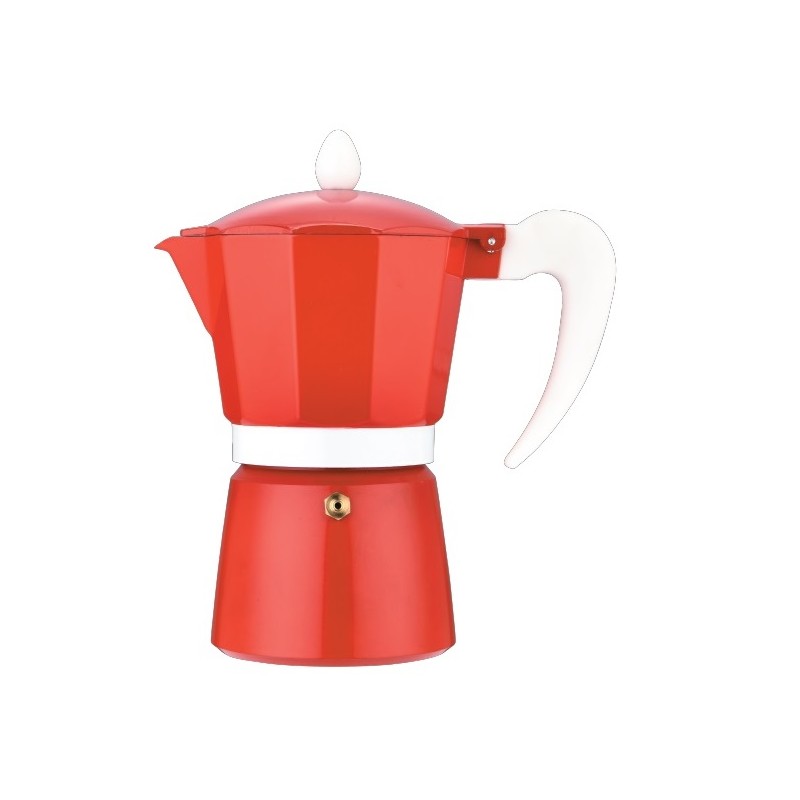Espressor pentru aragaz, din aluminiu , capacitate 6 cesti , Grunberg GR594 (rosu) - Imagine