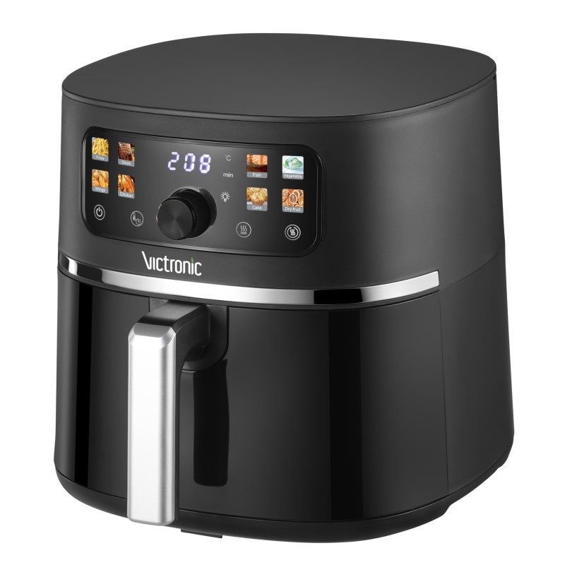 Friteuza cu aer cald, cronometru 0-60 min, 6 l, 1450-1750 W, Victronic VC4958  (negru+argintiu)