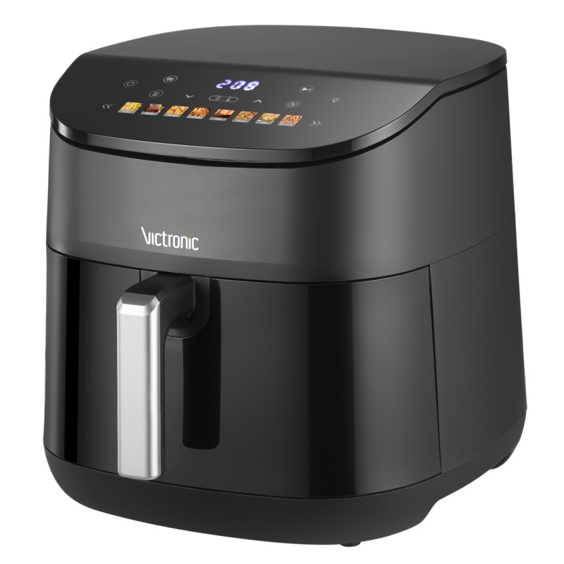 Friteuza cu aer cald, cronometru 0-60 min, 7.40 l, 2500-3000 W, Victronic VC4959  (negru+argintiu)