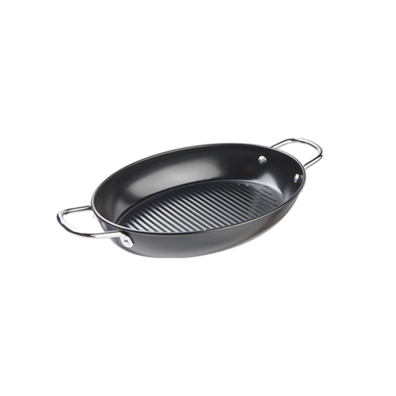 Gratar din otel, cu invelis antiaderent, 2 l, 30 x 21 x 5.50 cm, Grunberg GR6139 