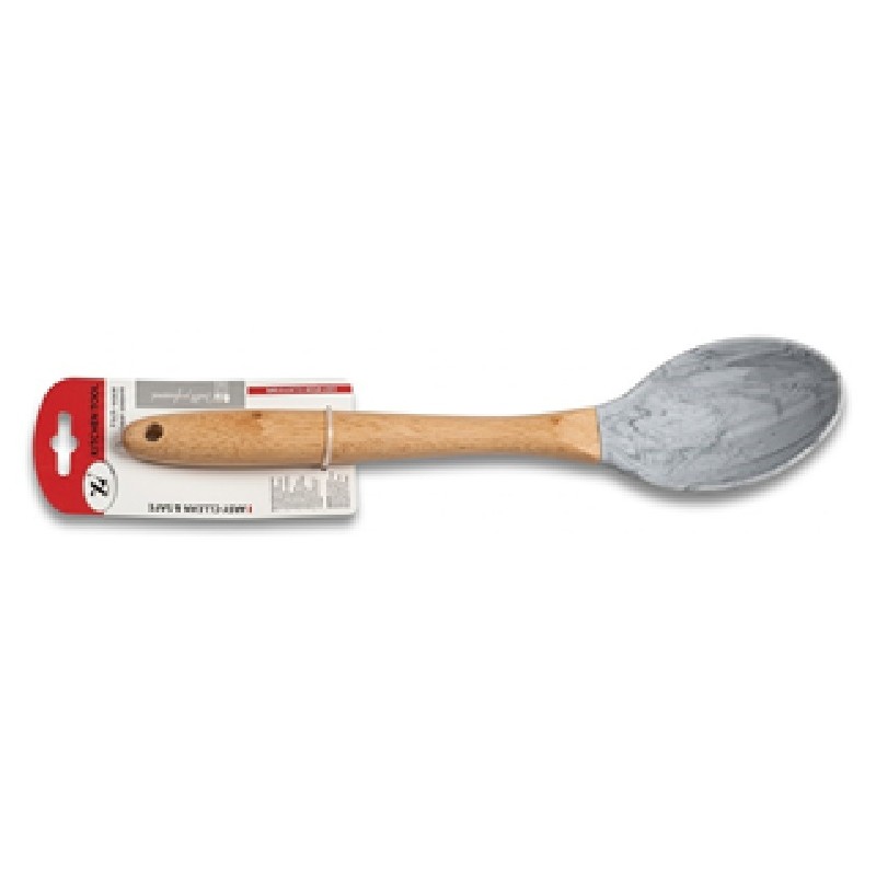 Ustensila pentru bucatarie, din silicon si lemn, 32.50 x 6.50 cm, Grunberg UST21