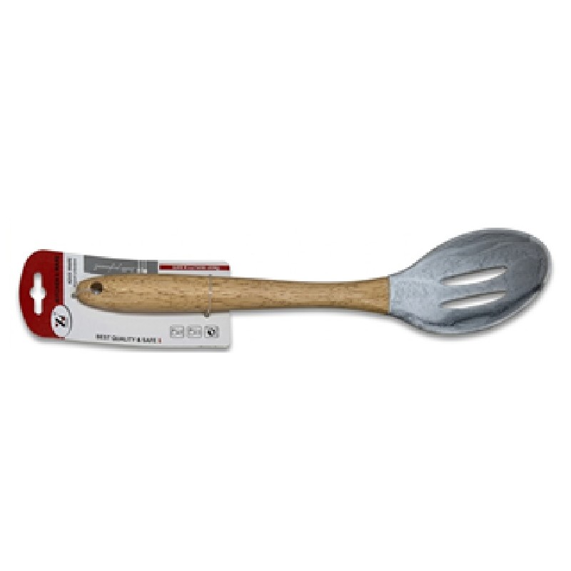  Ustensila pentru bucatarie, din silicon si lemn, 32.50 x 6.50 cm, Grunberg UST20
