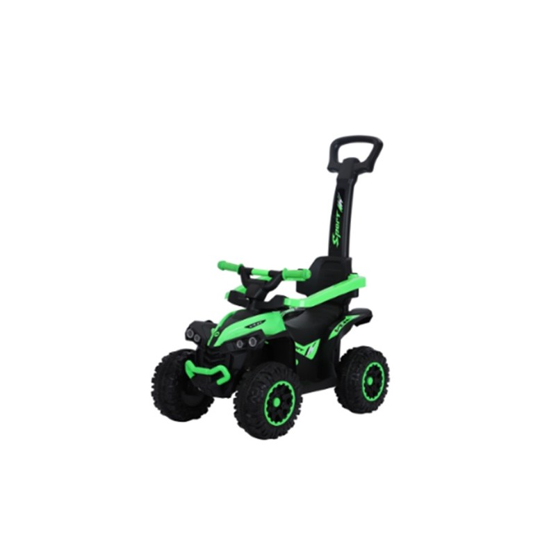 Masinuta 3 in 1 - pentru copii - cu maner - cu muzica - VERDE