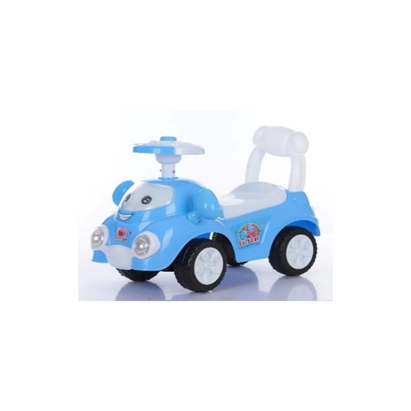 Masinuta pentru copii - cu lumina si muzica, roti plastic - Usor de asamblat - BLUE