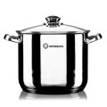 Oala din inox cu capac din sticla , 19.5 l , Grunberg GR2132