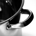 Oala din inox cu capac din sticla , 19.5 l , Grunberg GR2132