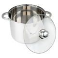 Oala din inox cu capac din sticla , 19.5 l , Grunberg GR2132