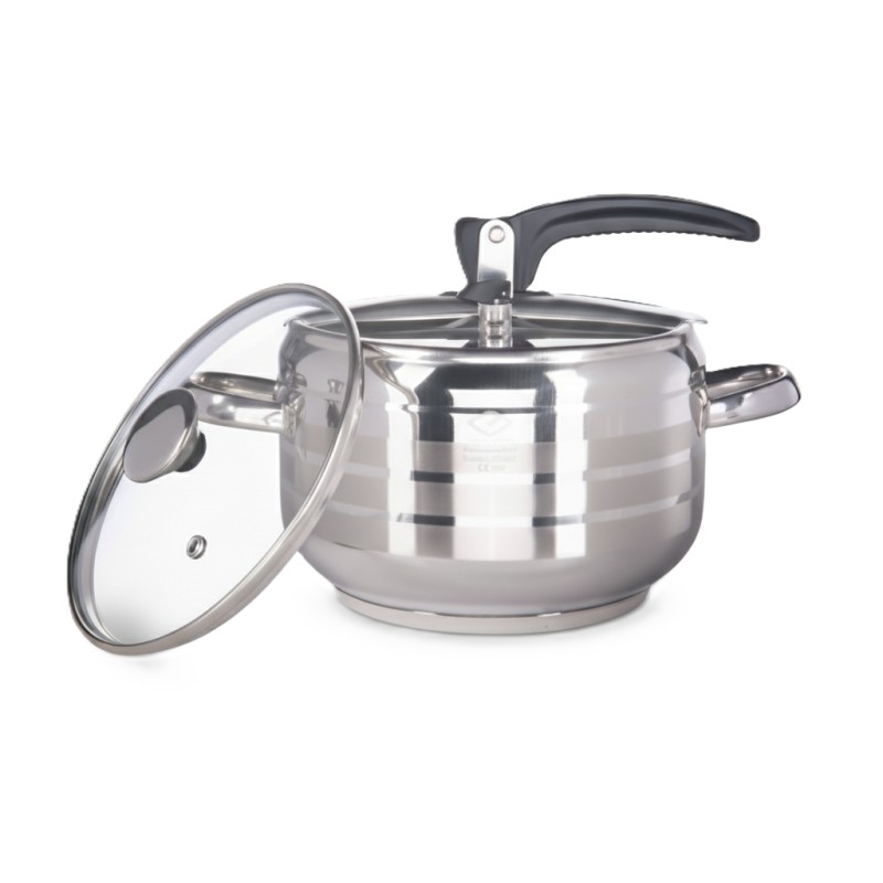 Oala sub presiune, cu capac din sticla, 5l, Grunberg PC5