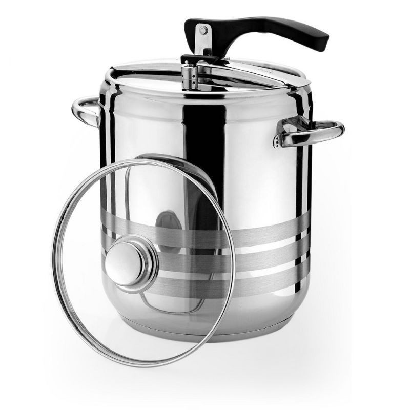 Oala sub presiune, cu capac din sticla, 9 l, Grunberg PC9