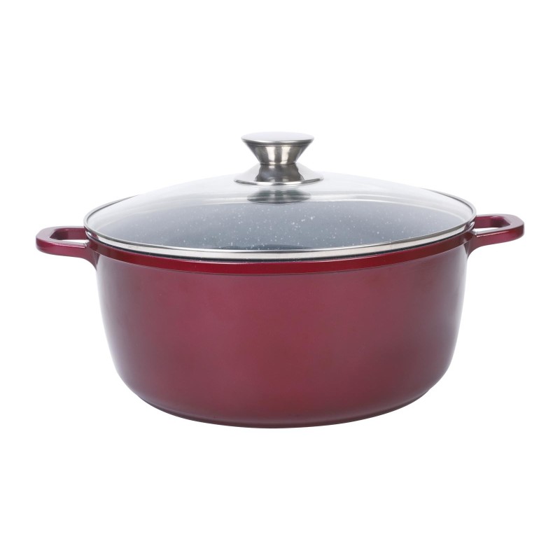 Oferta: Cratita aluminiu, ceramica, capac din sticla, pentru prepararea gemului, sosului din tomate, 36cm,13L, Grunberg GR1636
