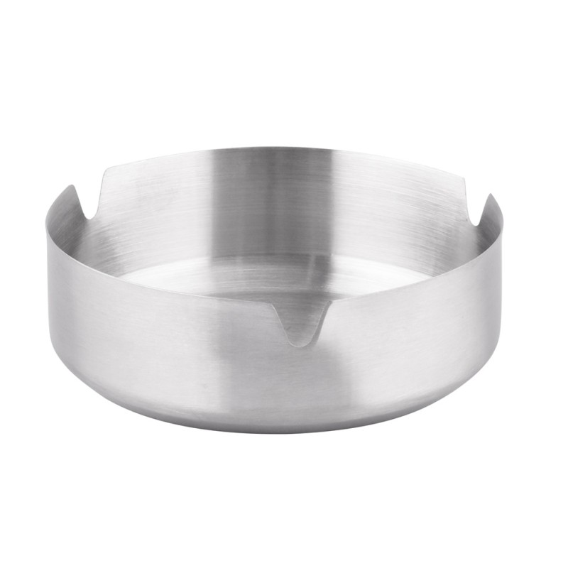 Scrumiera rotunda, din inox, Ø 10 x 3 cm, Grunberg IAT10