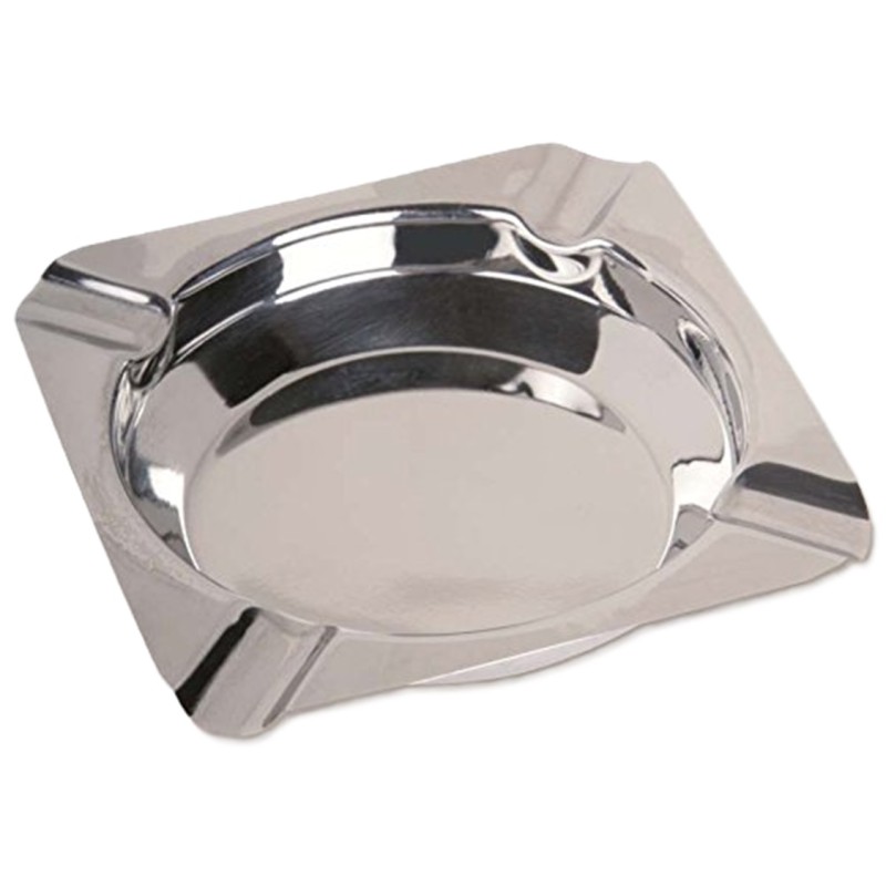 Scrumiera rotunda, din inox, Ø 12 cm, Grunberg IAT06