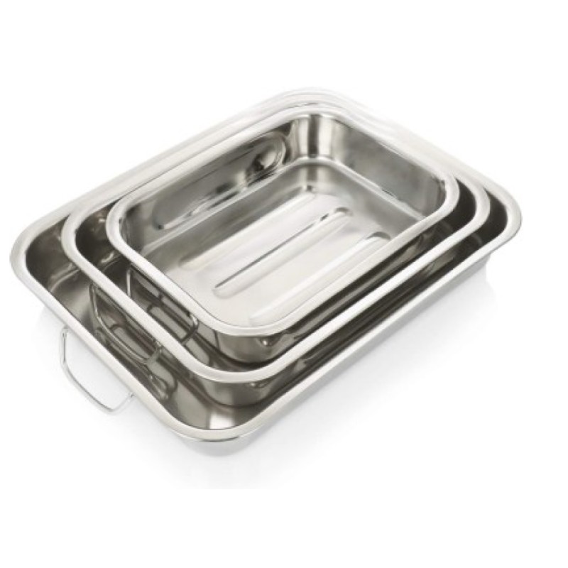 Set 3 buc tava pentru cuptor, din inox, Grunberg ILP2505