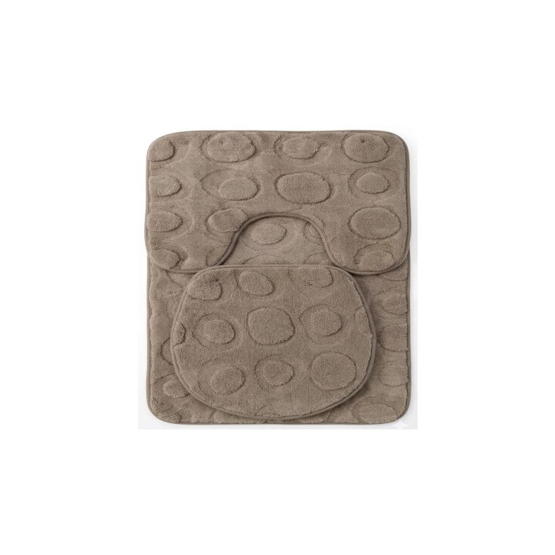 Set covoare baie, 3 bucati, anti-alunecare, Grunberg CB011 (diverse modele si culori)