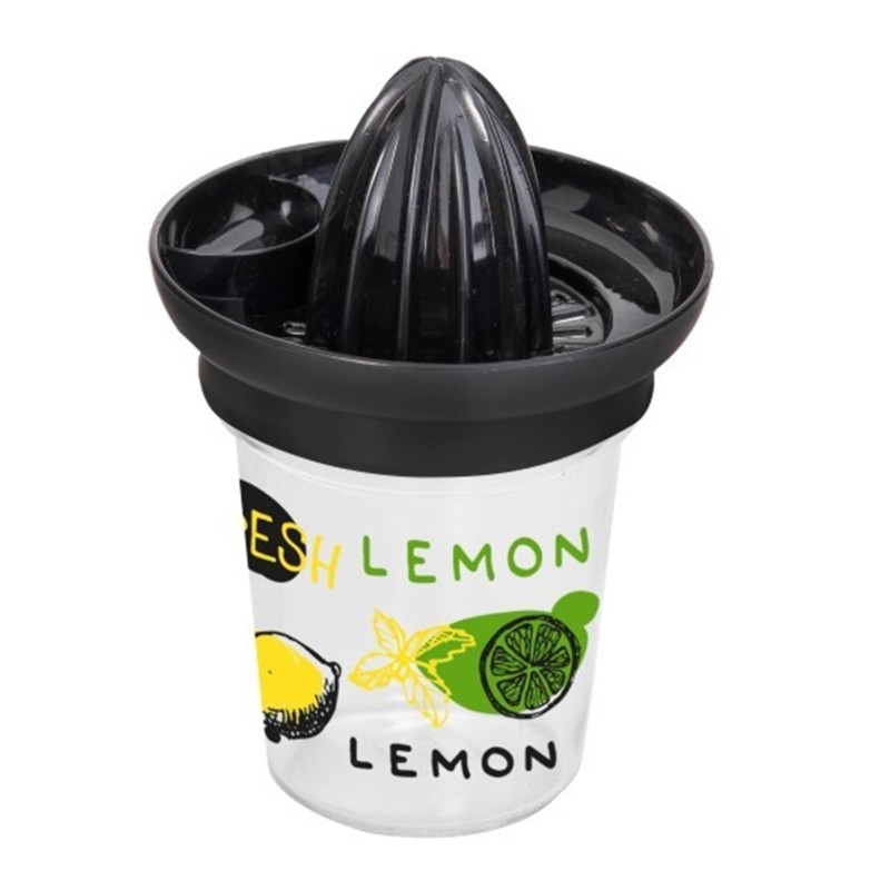 Storcator manual pentru citrice, cu recipient de sticla, capacitate 320 ml, Herevin  HR131403-001 (diverse culori)