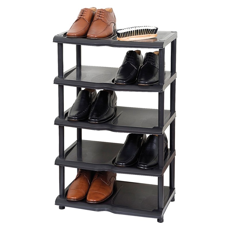 Suport cu 5 rafturi , din plastic , pentru incaltaminte , 48 x 30 x 79 cm , Blueberg TGR5831