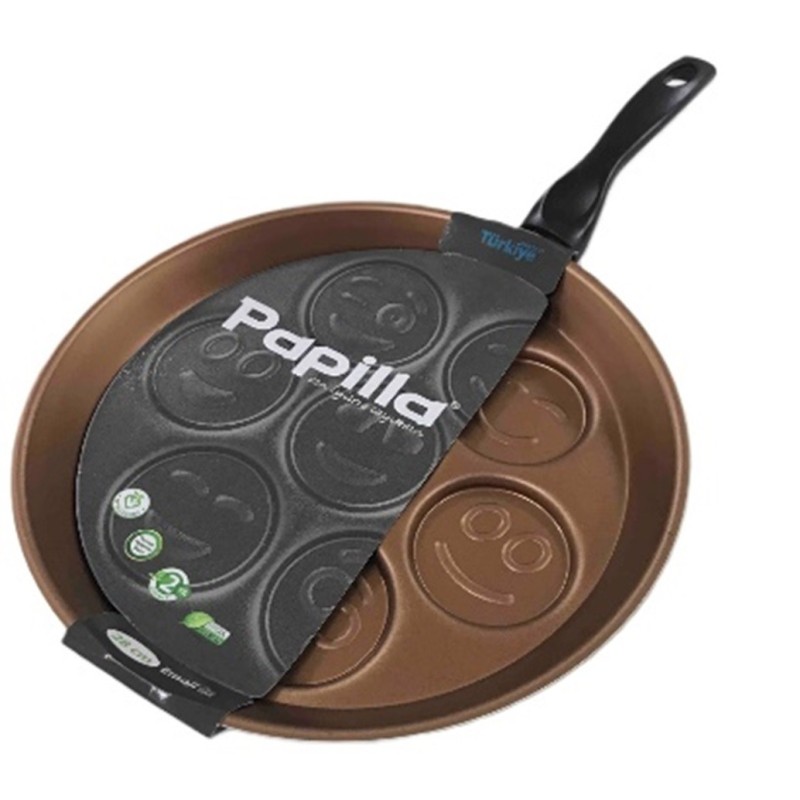 Tigaie din aluminiu, cu invelis antiaderent, 28 cm, Papilla PCM28EMOJI