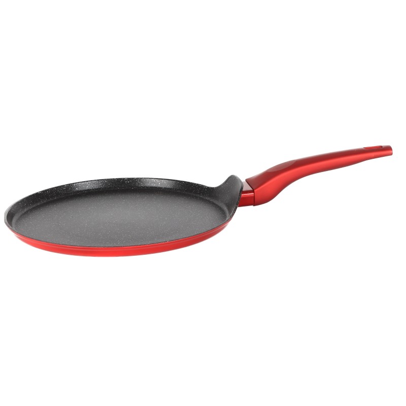 Tigaie pentru clatite, din aluminiu turnat, interior anti-aderent, compatibila cu plita cu inductie, 24 cm, Grunberg GR3224