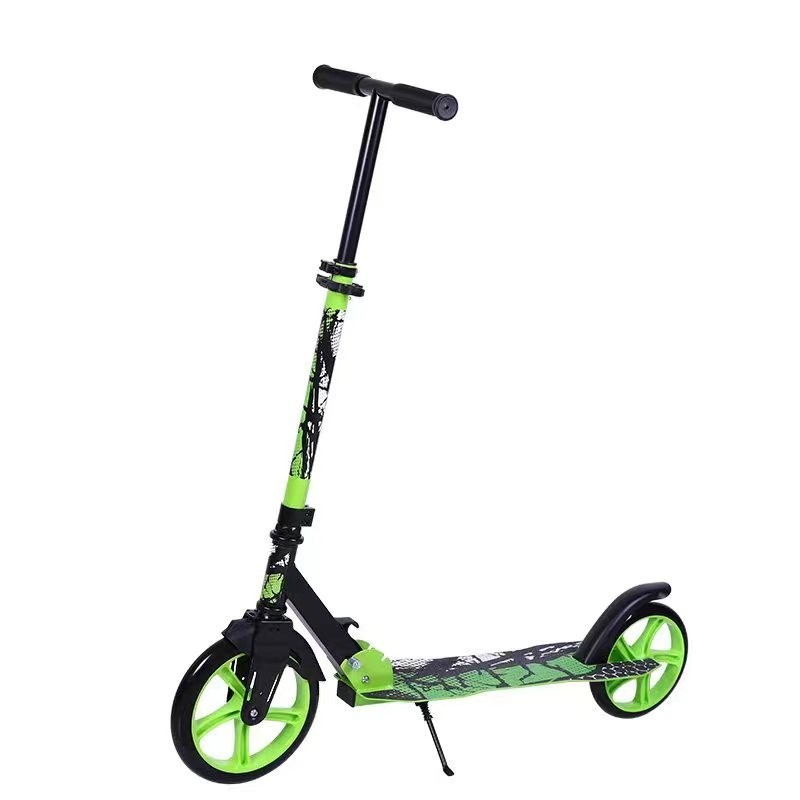 Trotineta cu 2 roti, cadru din otel, roti 20 cm din PU, frana, 91.50 x 34 x 95 cm, Y20044VERDE