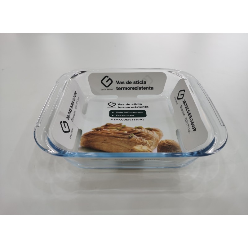 Vas din sticla borosilicata, 1.100 l, Grunberg VY1100SQ