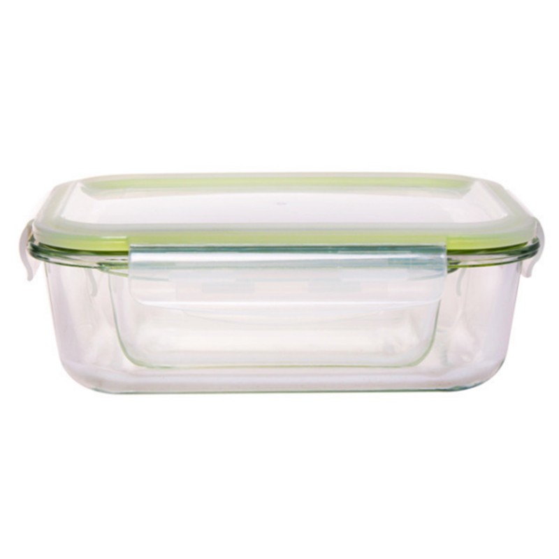 Vas din sticla borosilicata, dreptunghiular, cu capac din plastic si inchidere ermetica cu silicon, 1.050 l, Grunberg VY1050RC