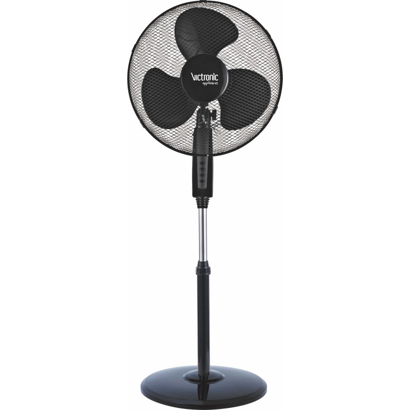 Ventilator cu picior, 40 cm, 3 trepte de viteza, 40W Victronic SF1628 (negru)